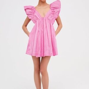 For Love & Lemons Clementine Mini Dress Size LL / Pink
